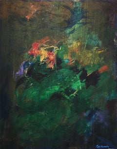 Discovering Green (Gestural Abstraction, Green, Blue, Gold, Jungle, ~42% OFF)
