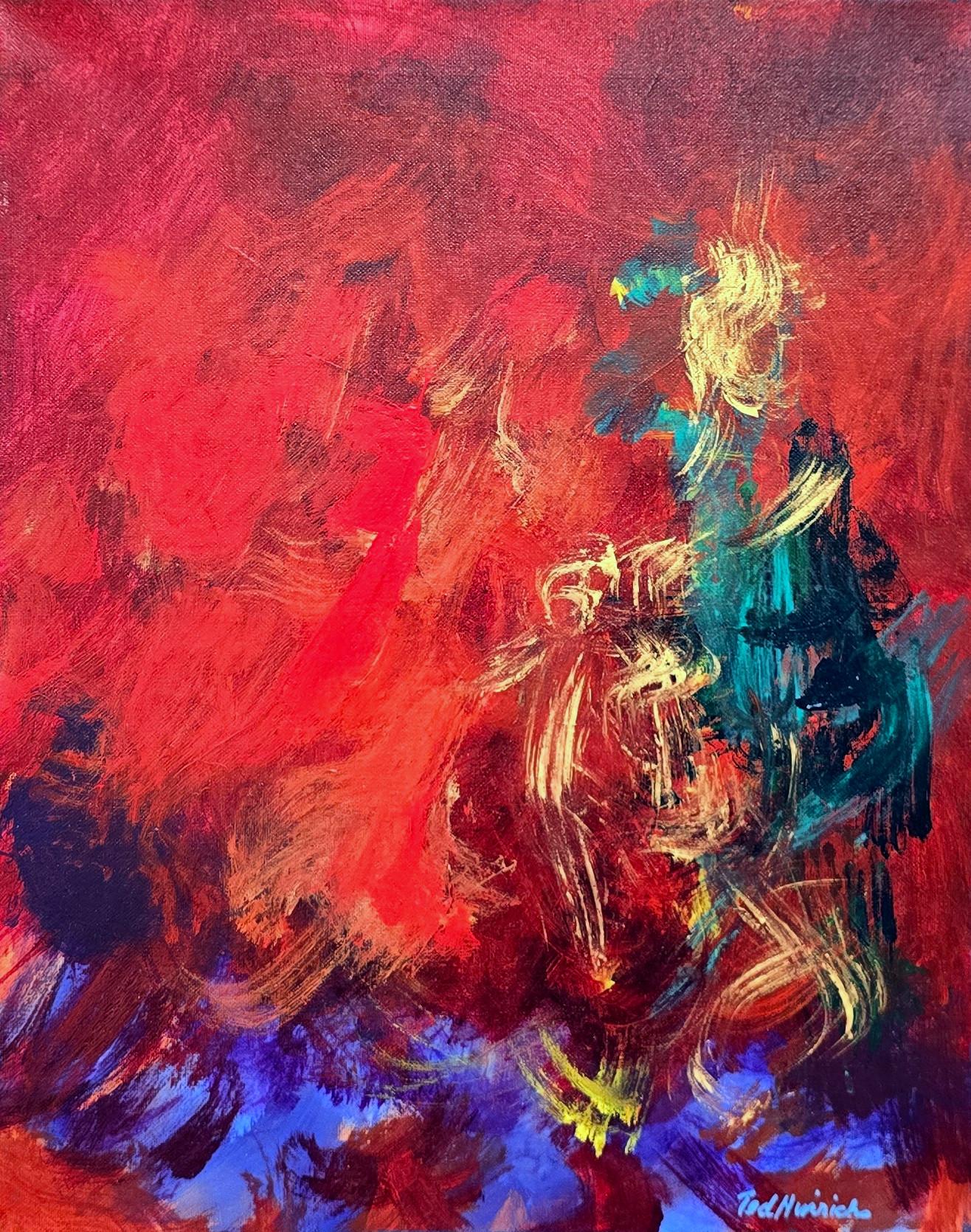 Discovering Red (Gestural Abstraction, Red, Green, Blue, Gold, ~35% OFF)
