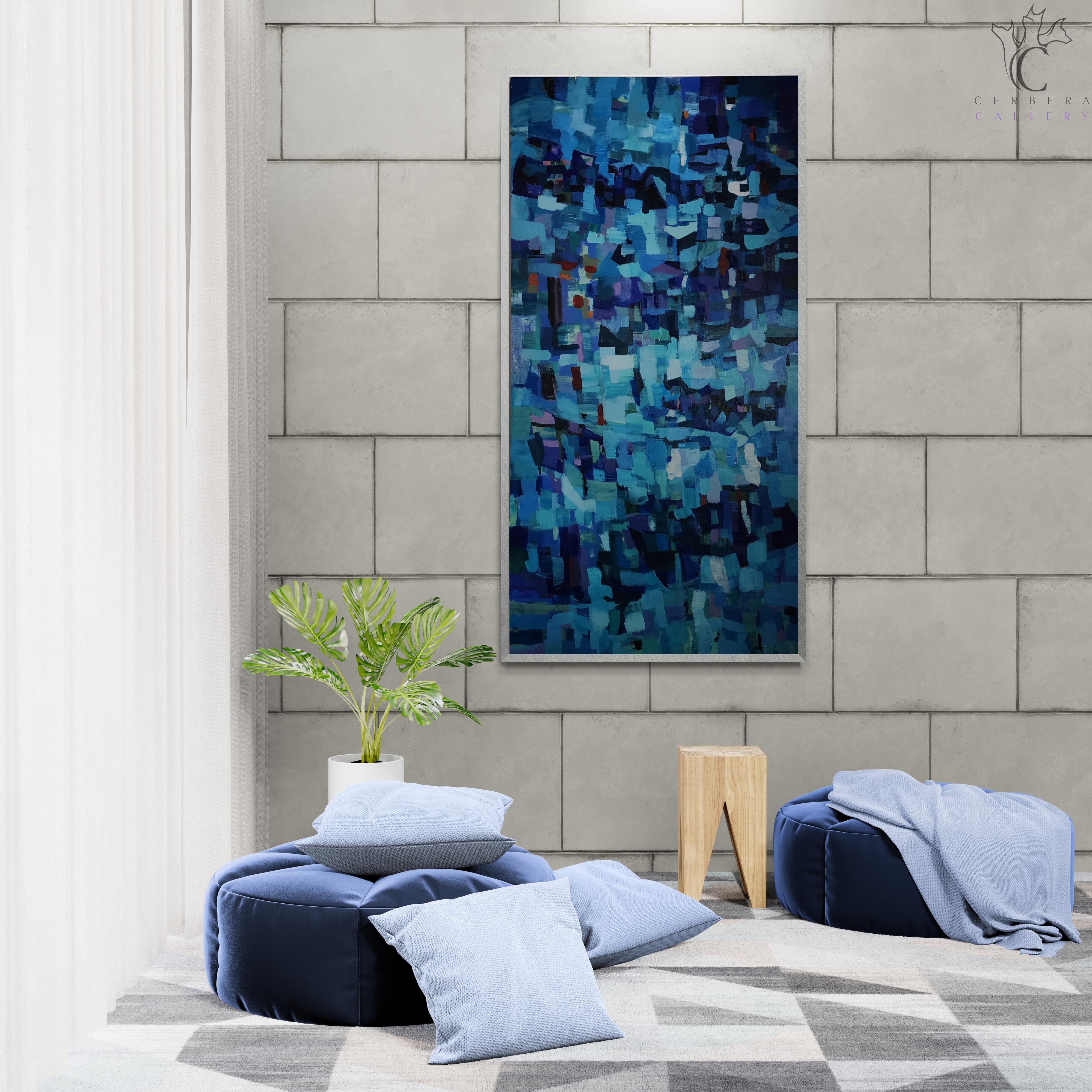 Ted Hinrichs
Ice
Acrylic on Canvas
Year: 2022
Size: 60x30x1.5in   
Signed by hand
COA provided
Ref.: 24802-1722
*on Stretcher Frame ready to hang

Tags: Abstract, Acrylic, Gestural Abstraction, Blue, Dark Blue, Navy Blue, Light Blue, Teal,