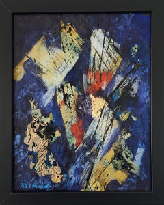 Used Integrity (Abstract, Acrylic, Gestural Abstraction, Red, Yellow, Blue)