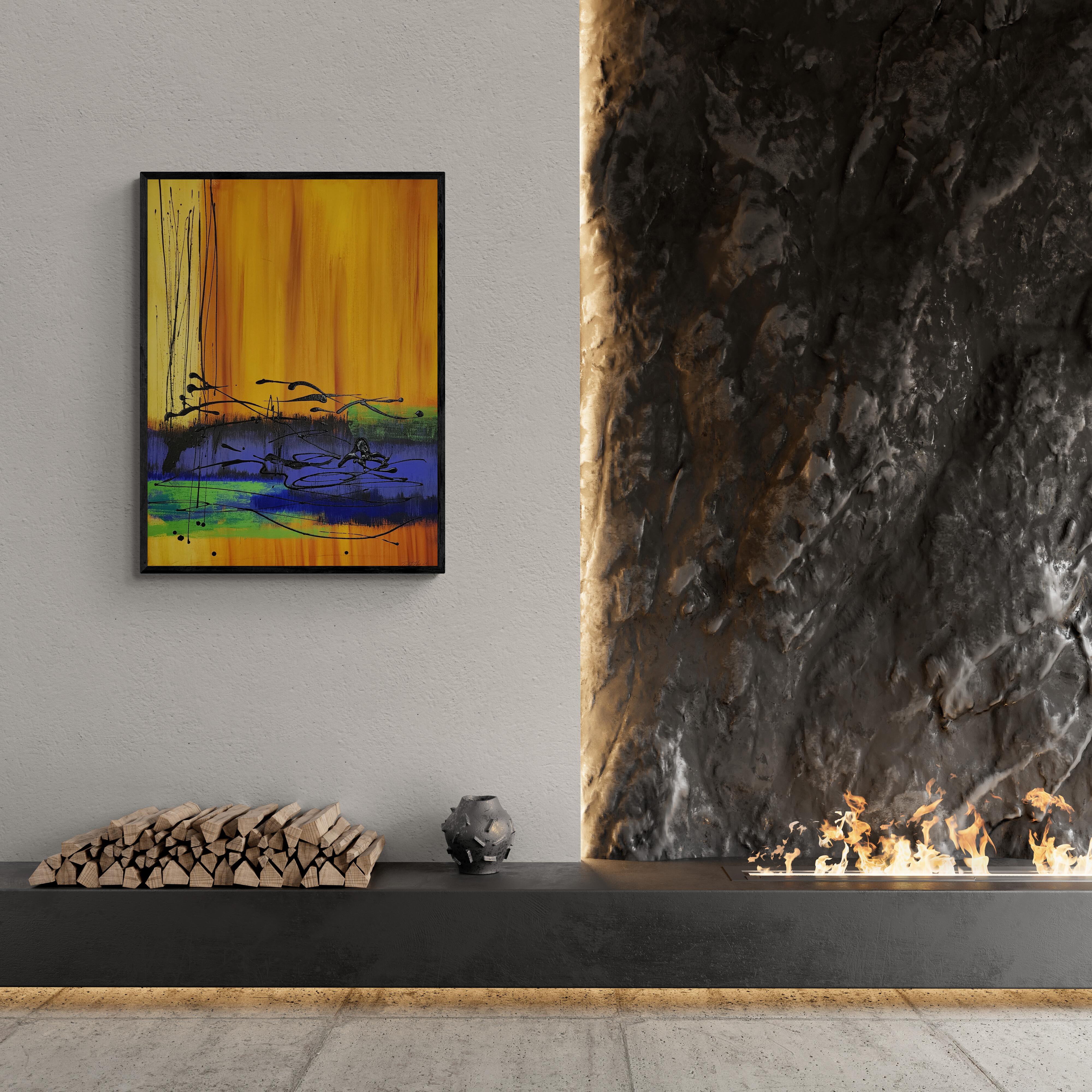 Ted Hinrichs
Spirit of Nature
Acrylic on Canvas
Year: 2023
Size: 40x30in
Framed: 41.5x31.5x2.5in
Signed by hand
COA provided
Ref.: 924802-1789
*Framed in black Wood

Tags: Abstract, Acrylic, Gestural Abstraction, Drips, Orange, Yellow, Blue, Green,