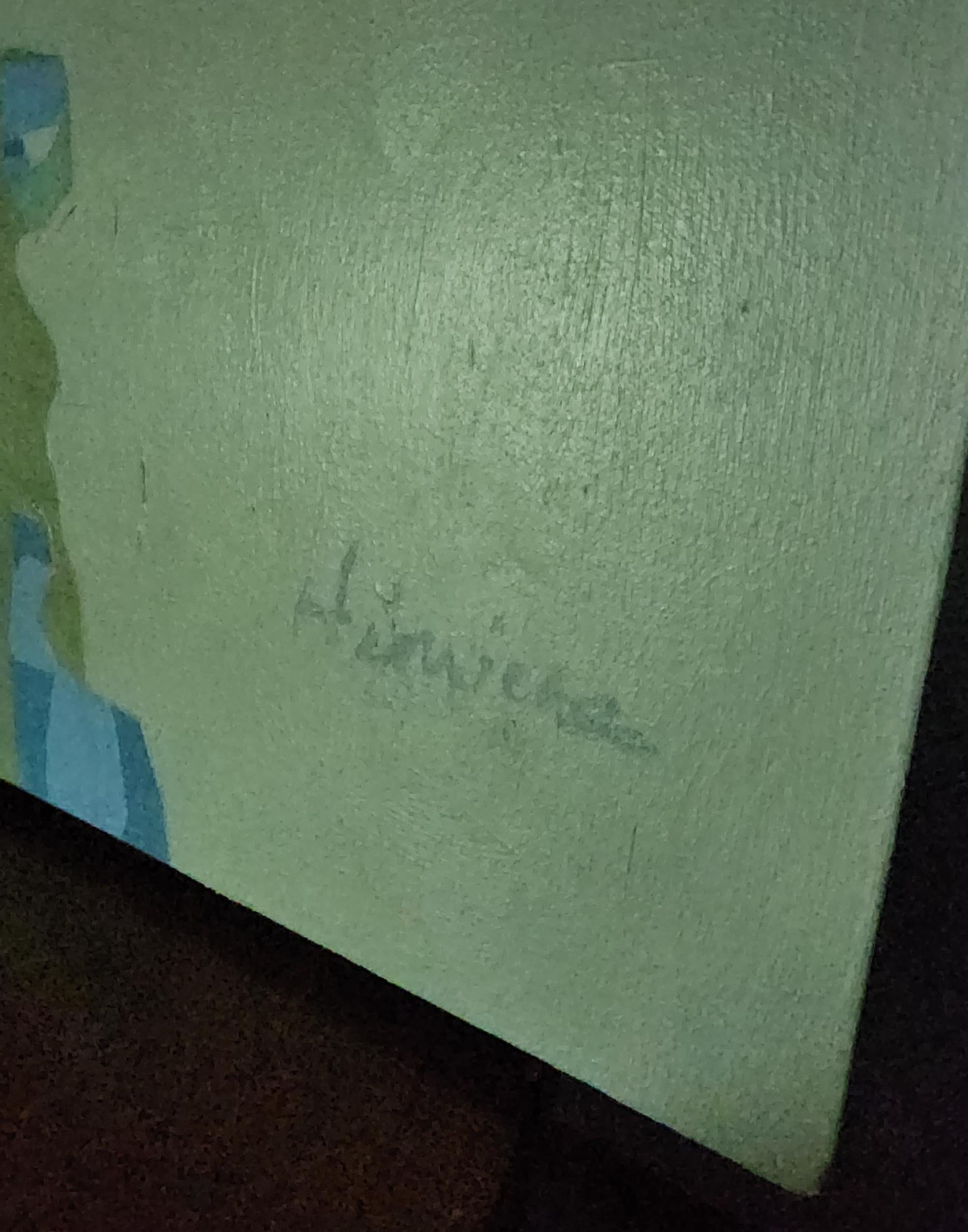 Movimento spirituale (Astratto, Acrilico, Astrazione gestuale, Blu, Azzurro) in vendita 1