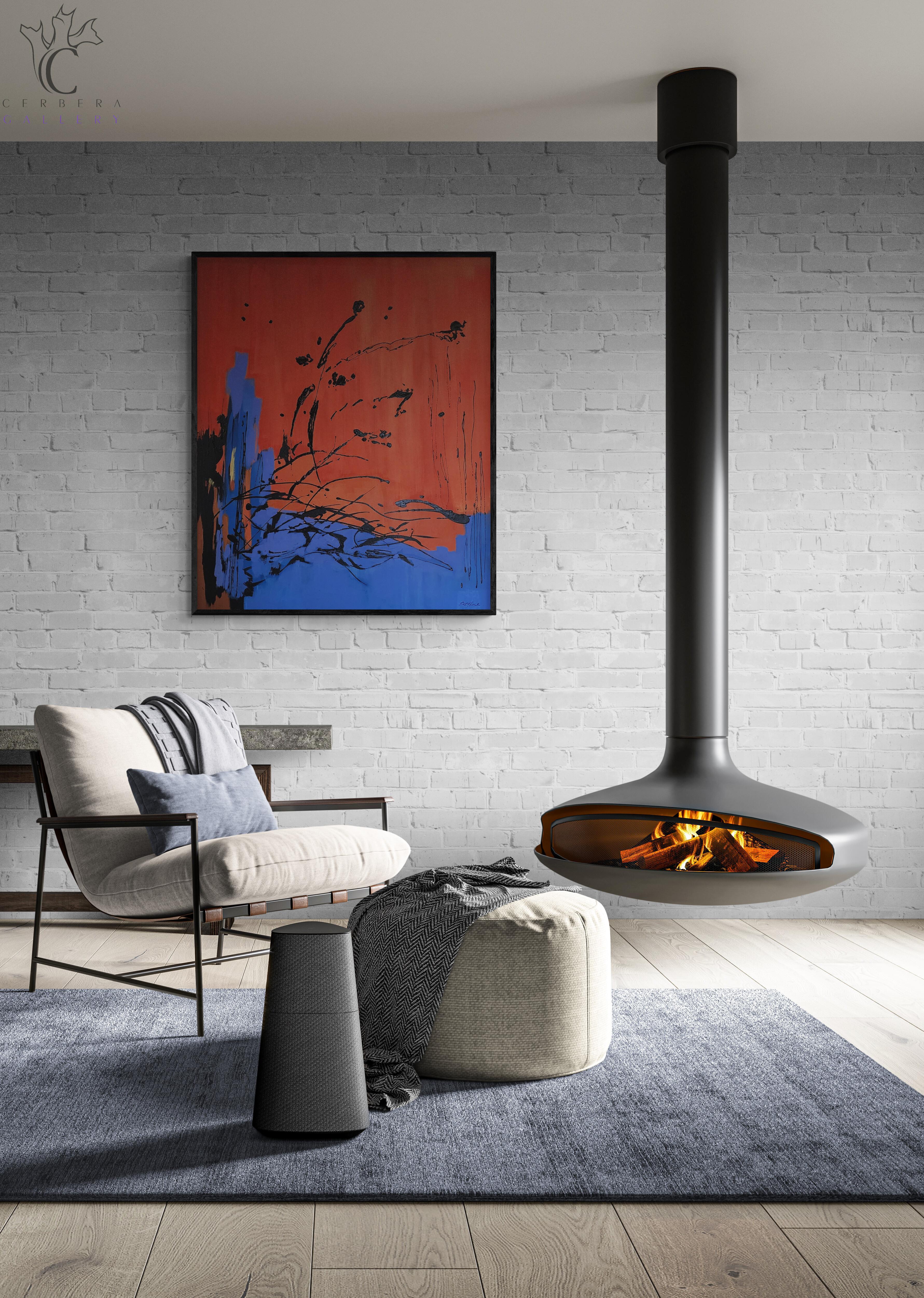 Veemente - Abstract Painting Rosso di Ted Hinrichs
