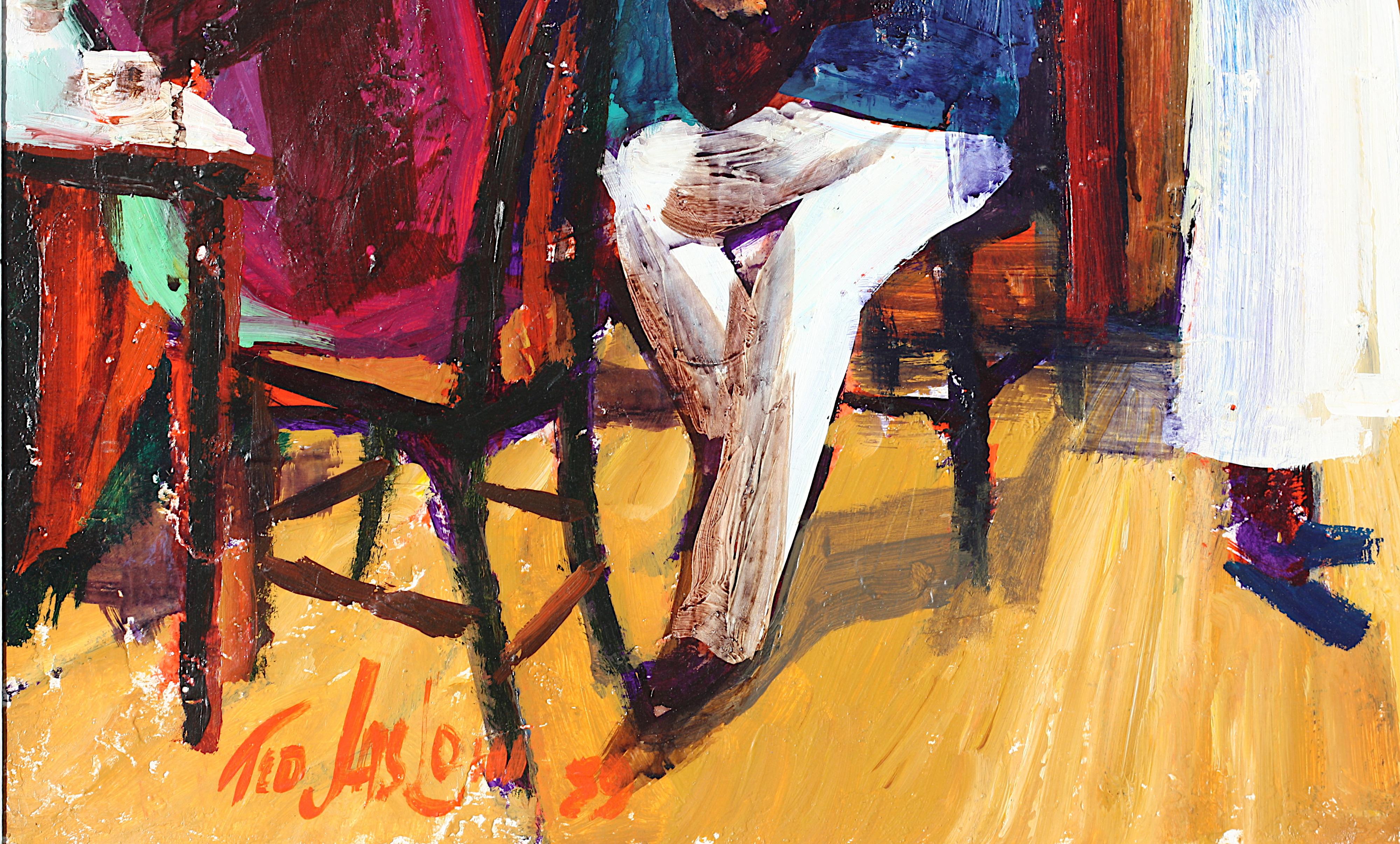 Ted Jaslow, ( Amerikaner, geb. 1934) Cafe Espresso, 1989 im Zustand „Gut“ im Angebot in West Palm Beach, FL