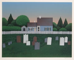 Vintage A Sleeping Place, Folk Art Screenprint by Ted Jeremenko