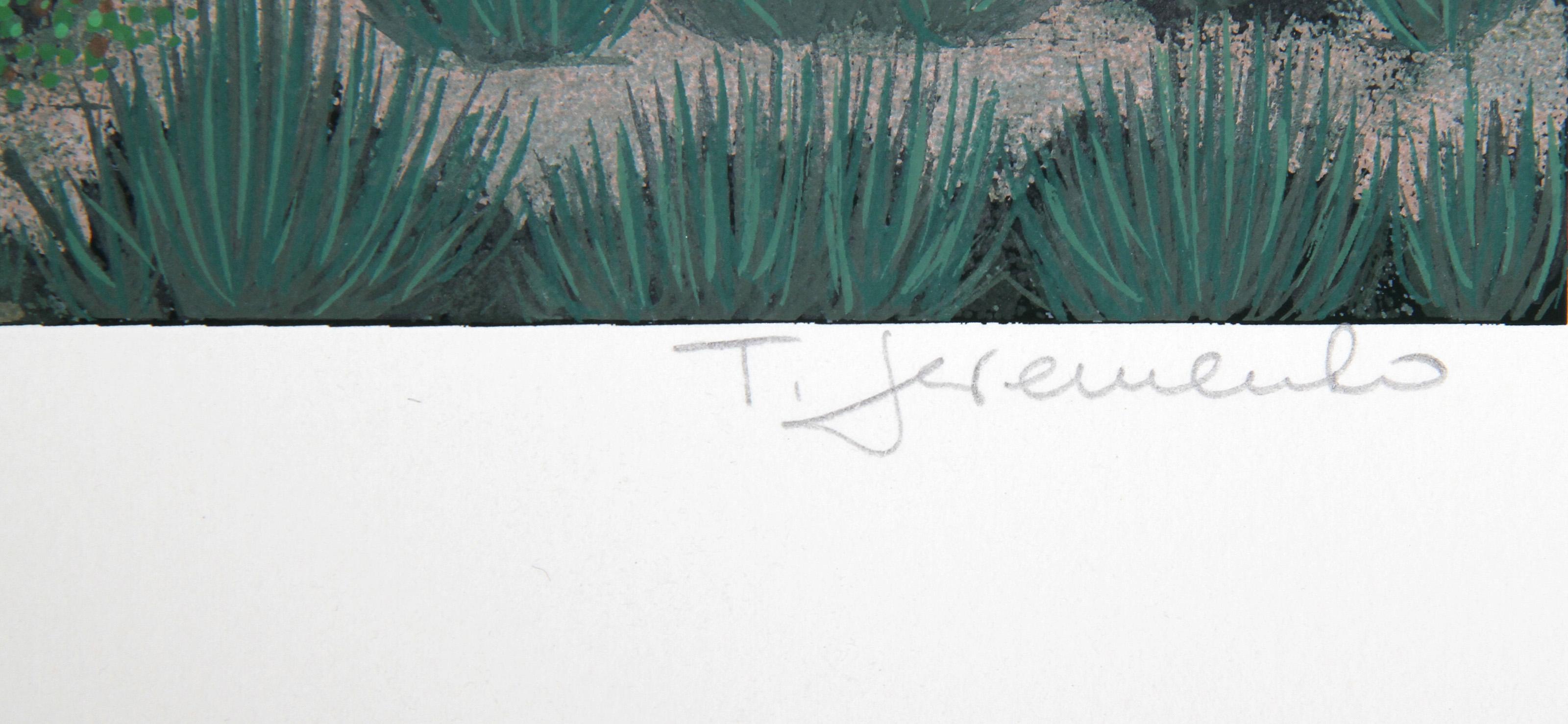Dunes, Folk Art Screenprint by Ted Jeremenko 1
