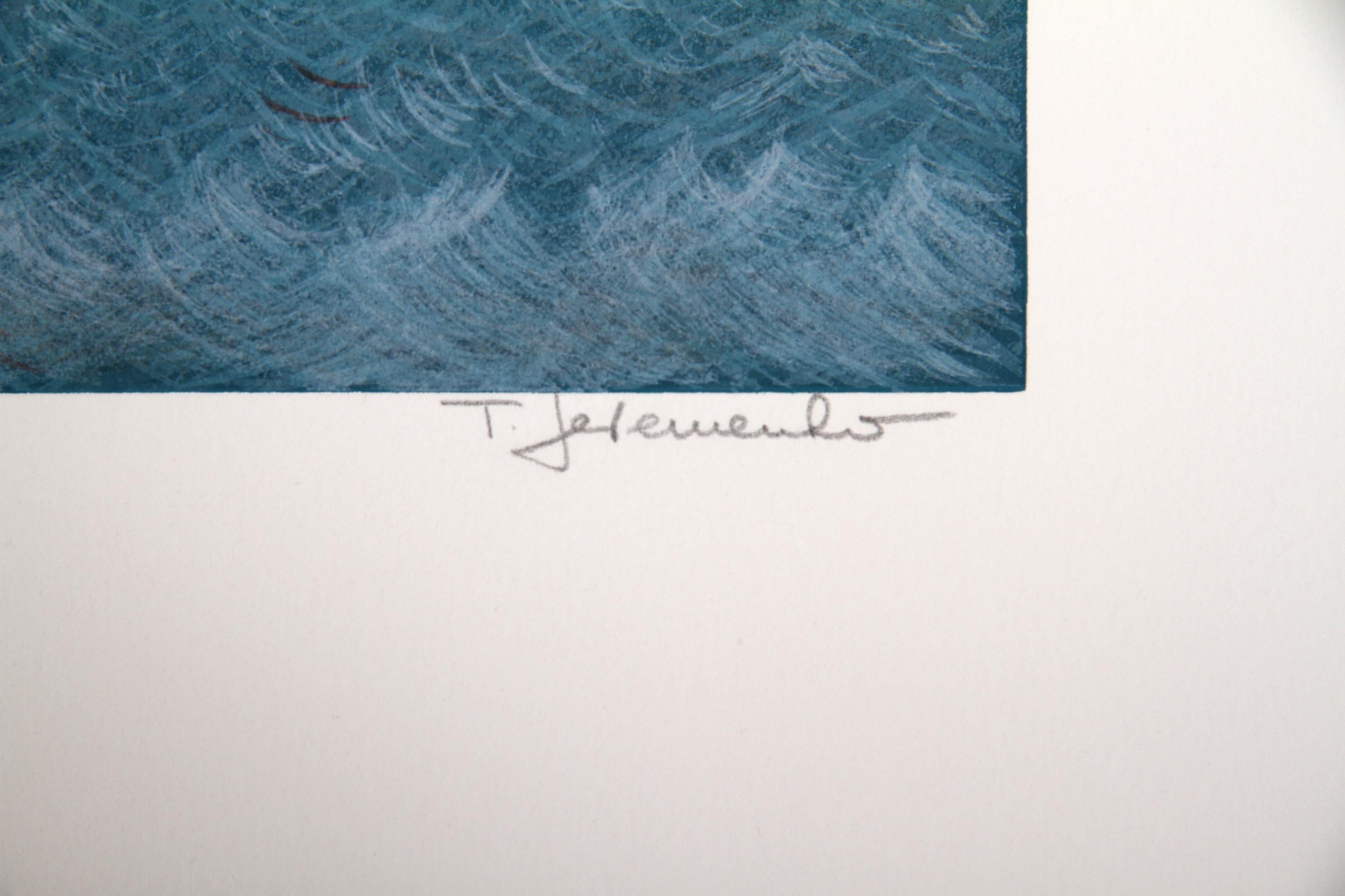 Faro I, serigrafía de arte popular de Ted Jeremenko 1