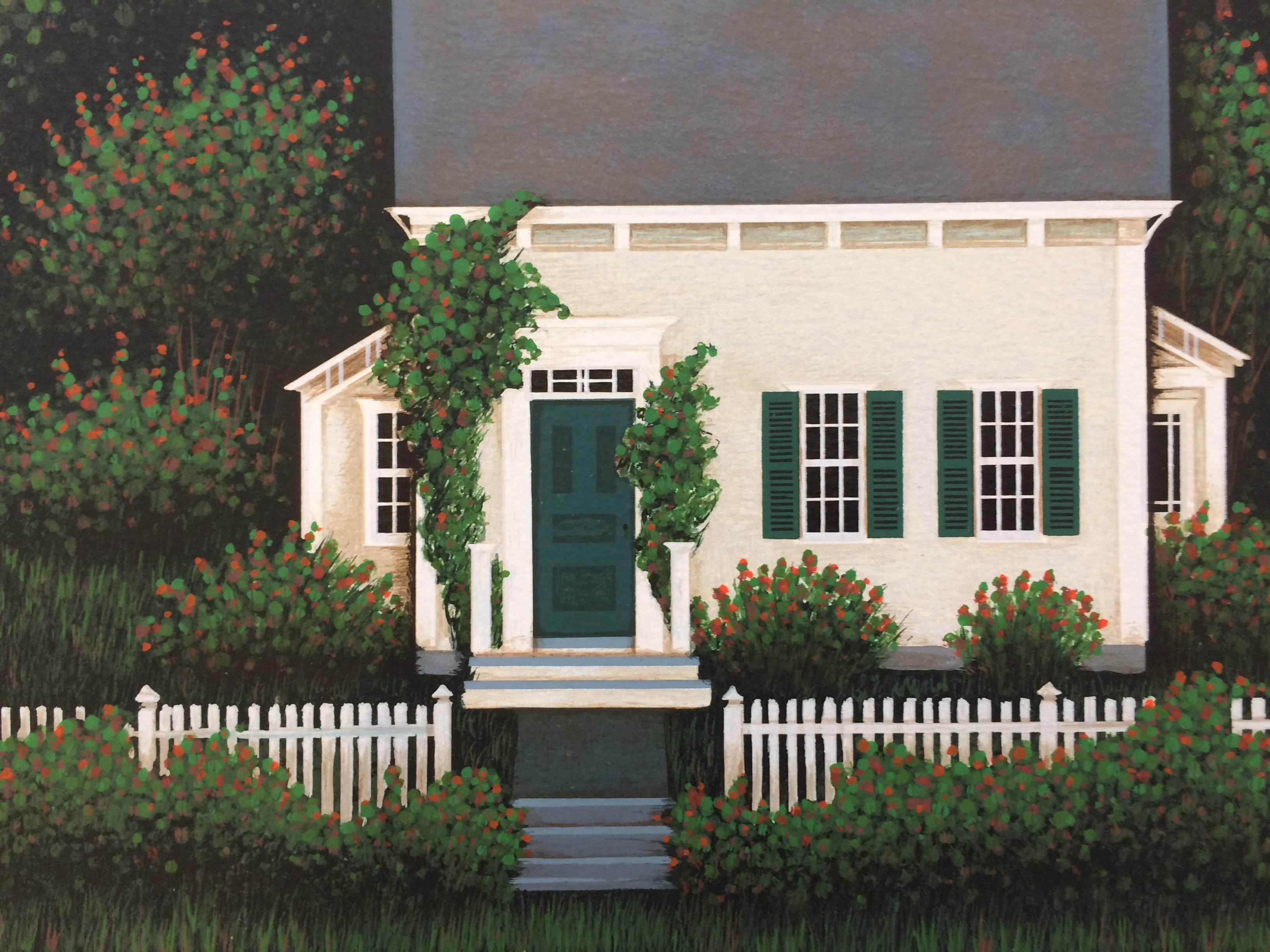 Ted Jeremenko Landscape Print - The Ivy Cottage