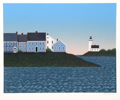 Townes and Lighthouse, serigrafia folkloristica di Ted Jeremenko