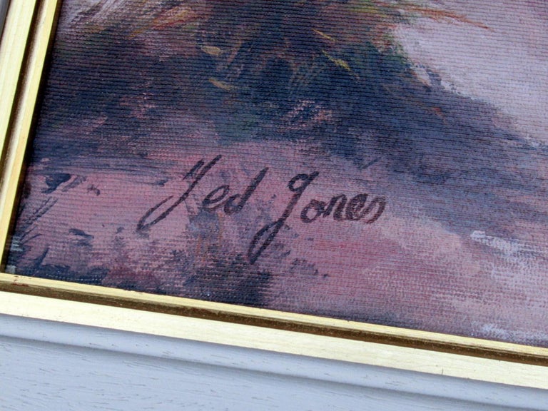 Ted Jones Dublin Ireland Irish Oil Painting on Canvas Gentleman on