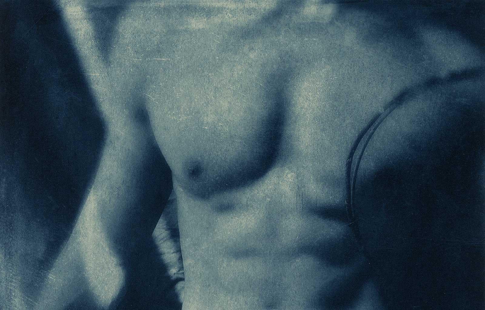Academic Nude (Male Nude with Flower for Thomas Eakins) - Photograph by Ted Kincaid
