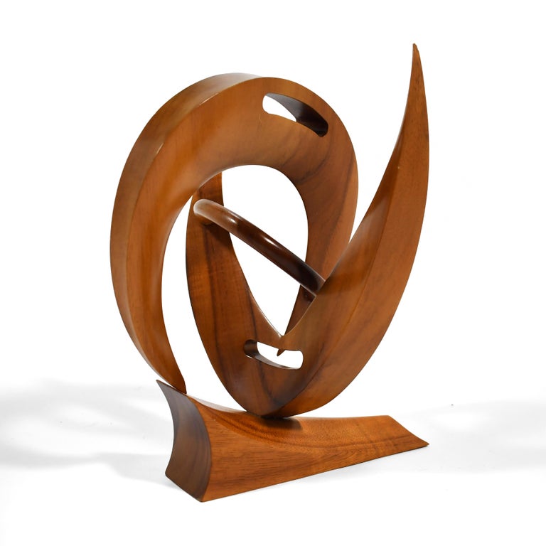 Ted Lacox Abstract Koa Wood Sculpture For Sale at 1stDibs