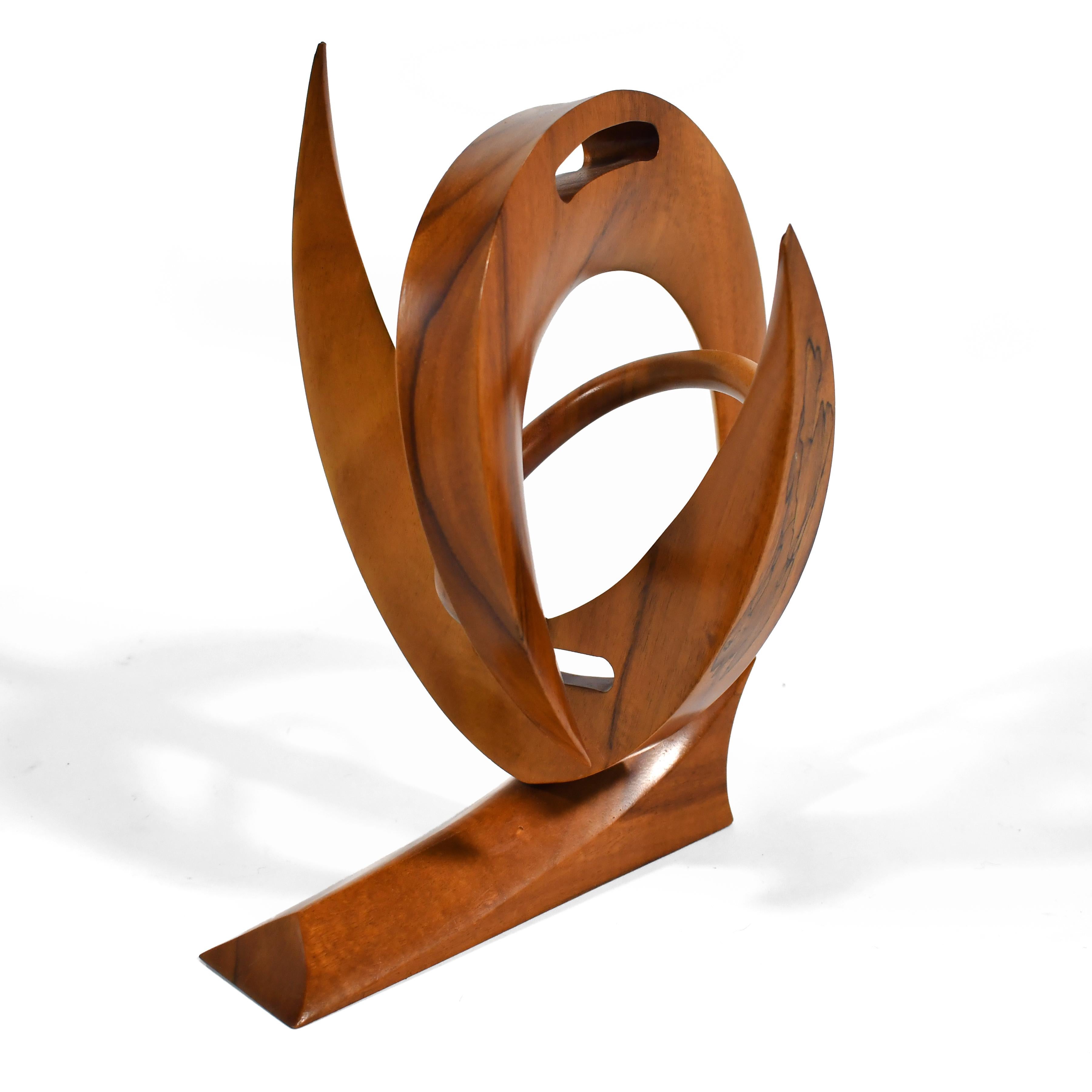 Ted Jacox Abstract Koa Wood Sculpture In Good Condition In Highland, IN