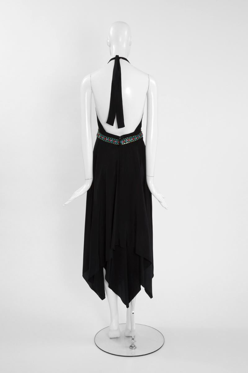 Ted Lapidus Couture Halterneck Midi Dress In Good Condition For Sale In Geneva, CH
