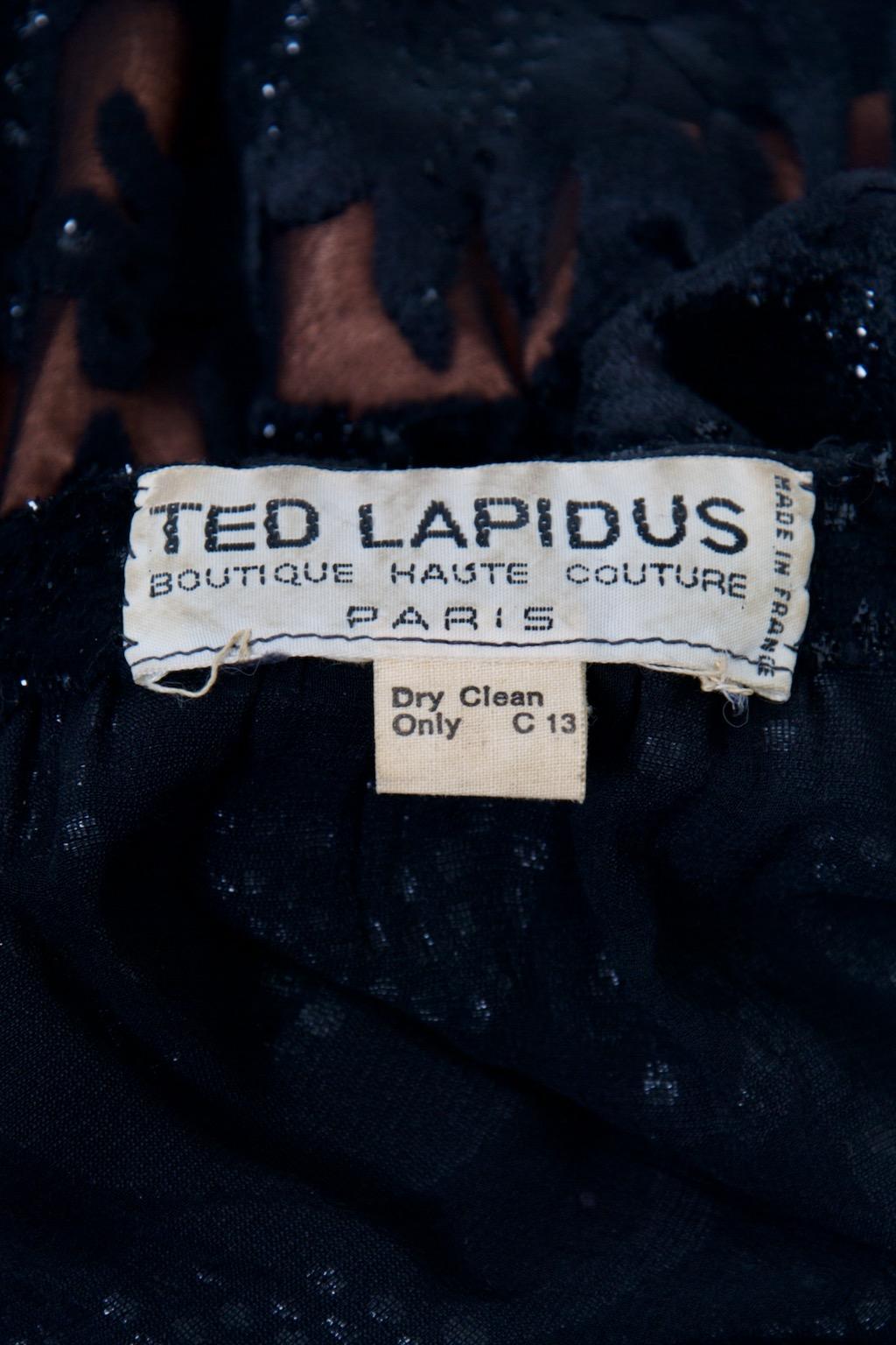 Ted Lapidus Devoré Velvet Cocktail Dress For Sale 7
