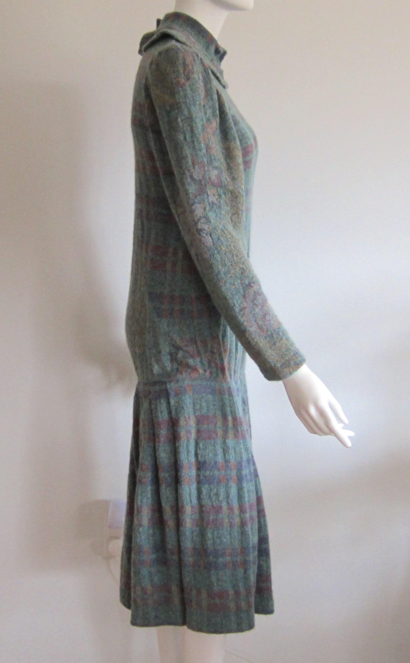 Ted Lapidus Dress Boutique Haute Couture Paris Vintage -36 1980s XS-S In Good Condition For Sale In Wallkill, NY