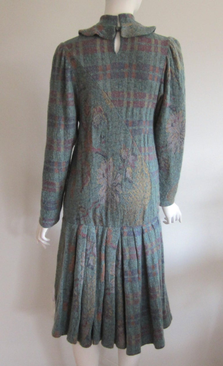 Ted Lapidus Dress Boutique Haute Couture Paris Vintage 36 1980s XSS