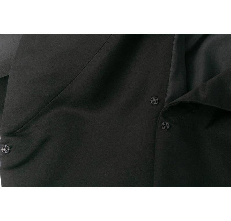 Ted Lapidus Haute Couture Black Satin Jacket For Sale 6