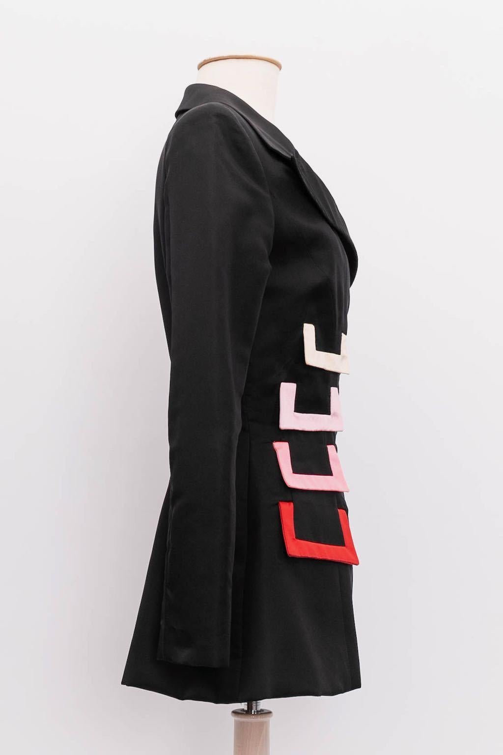 Women's Ted Lapidus Haute Couture Black Satin Jacket