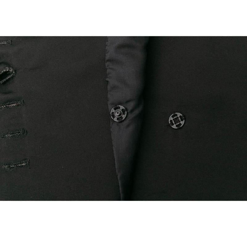 Ted Lapidus Haute Couture Black Satin Jacket For Sale 5