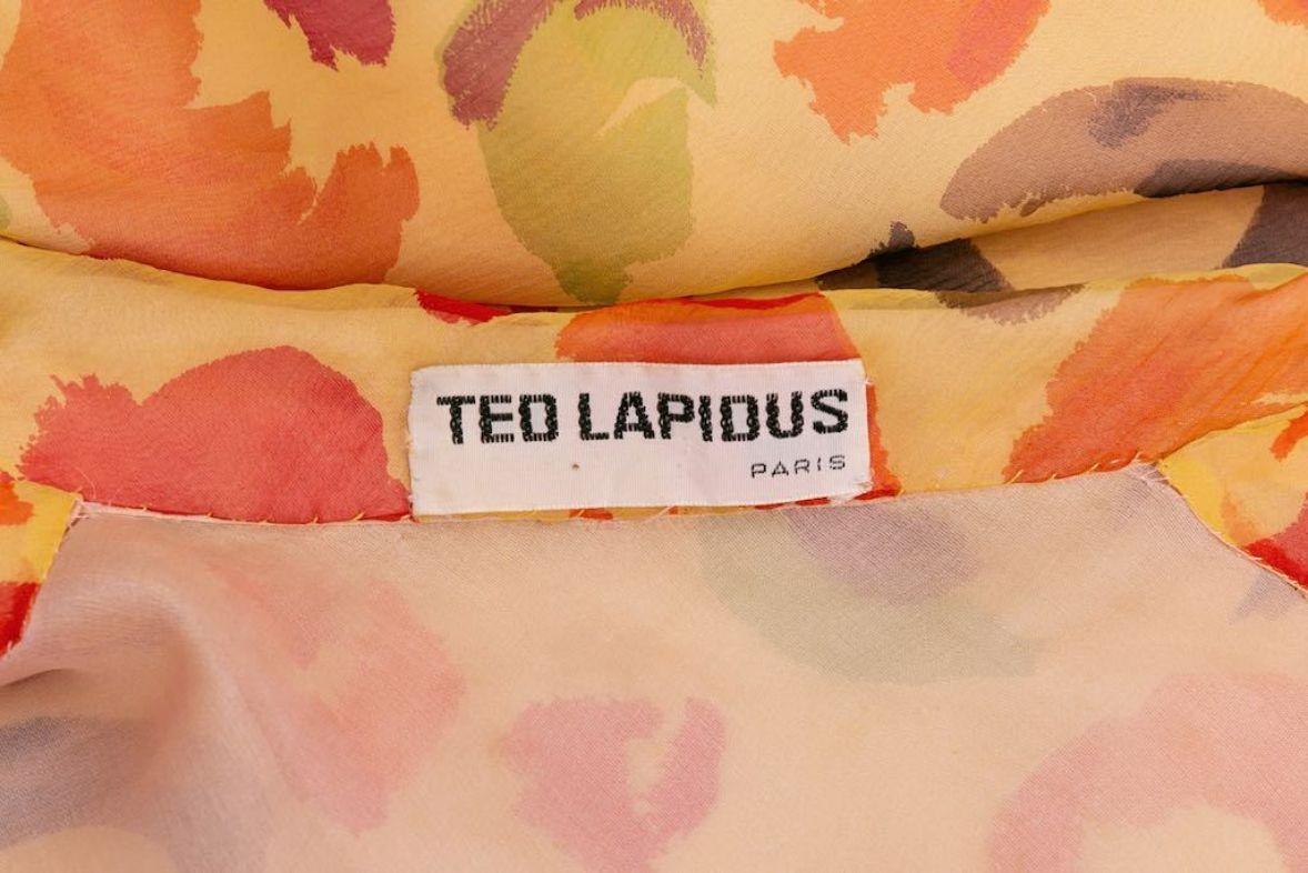Ted Lapidus Haute Couture Wrap Chiffon Dress, Size 36FR For Sale 4