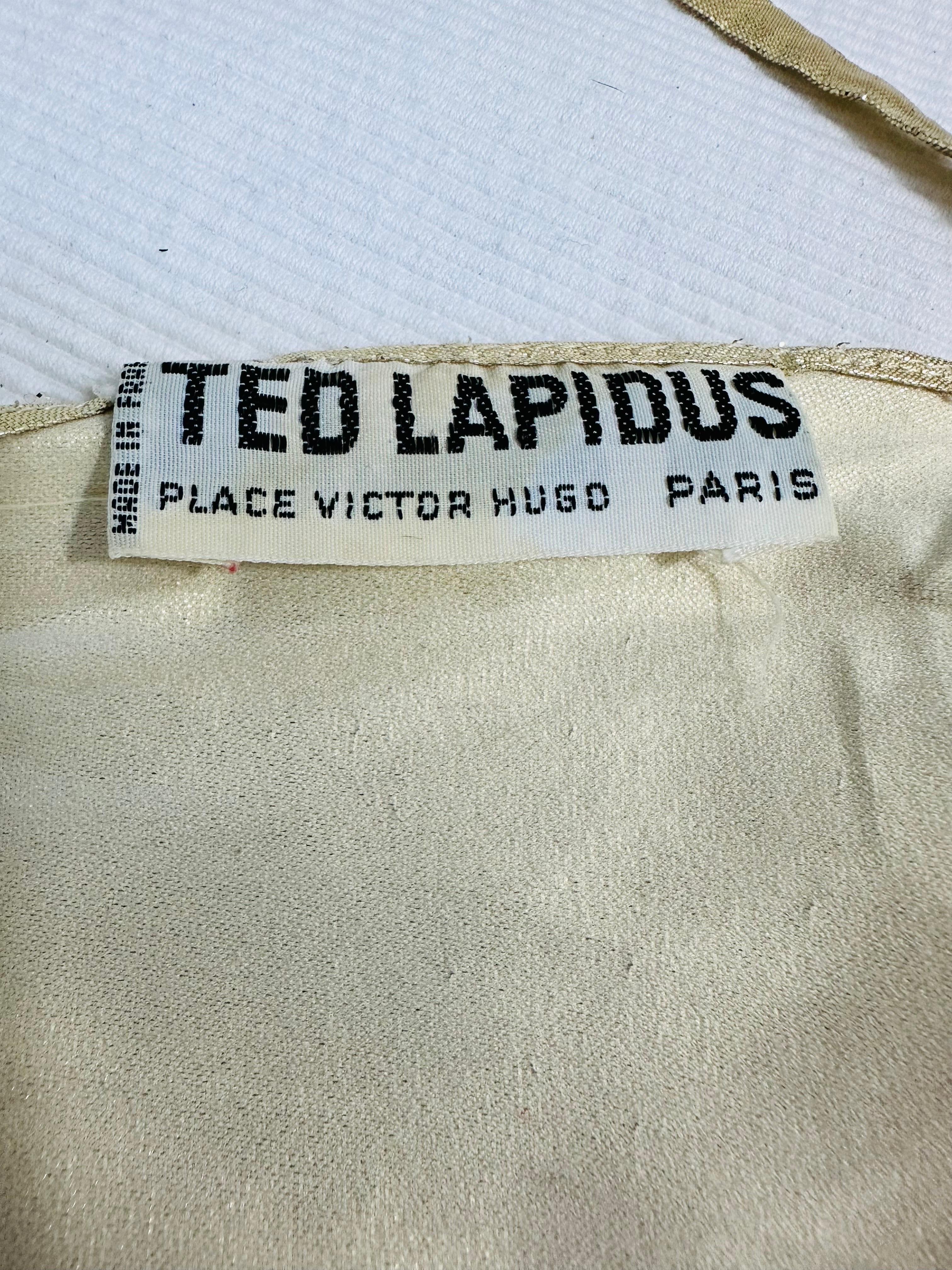 Ted Lapidus lamé bustier from the 1980s For Sale 6