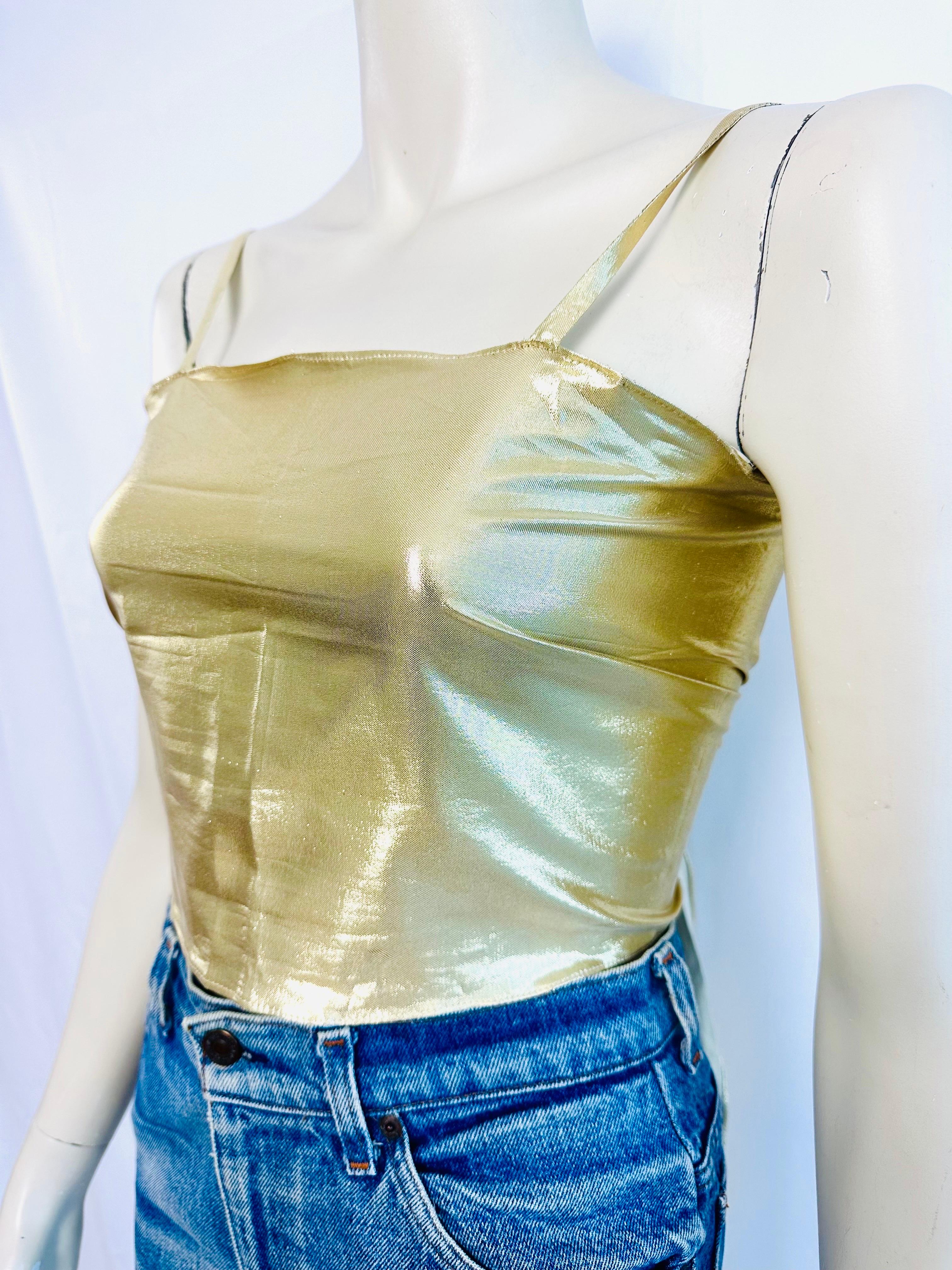 Ted Lapidus lamé bustier from the 1980s For Sale 2