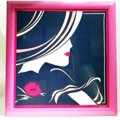 Ted Lapidus Paris Framed Silk Scarf, circa 1970