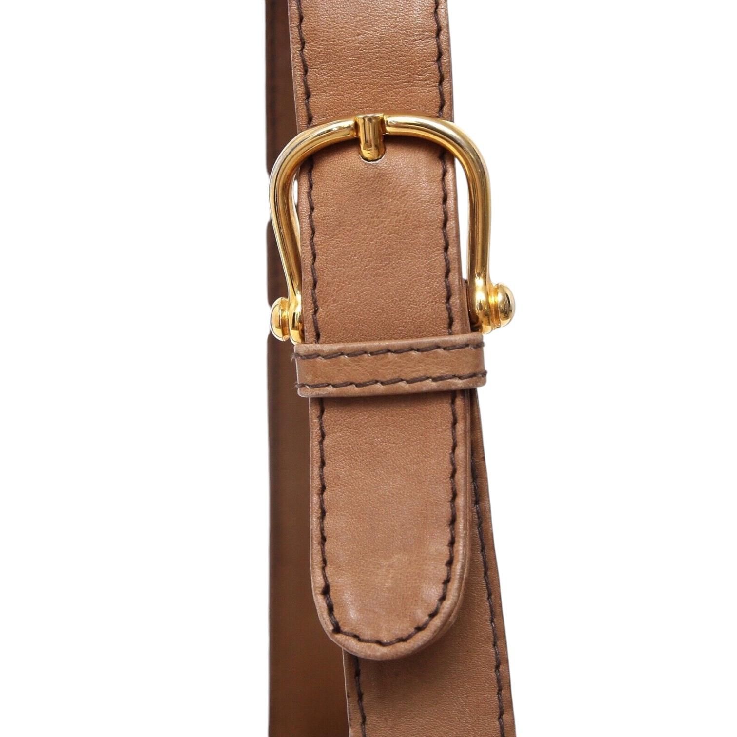 De las mujeres TED LAPIDUS PARIS Bolso de hombro Piel de ante Tan Flap Gold-Tone HW VINTAGE en venta