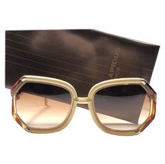 Ted Lapidus Paris Vintage Tortoise Beige and Gold Sunglasses, 1970