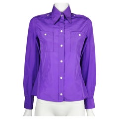 Used  Ted Lapidus Purple Military Blouse 1970s