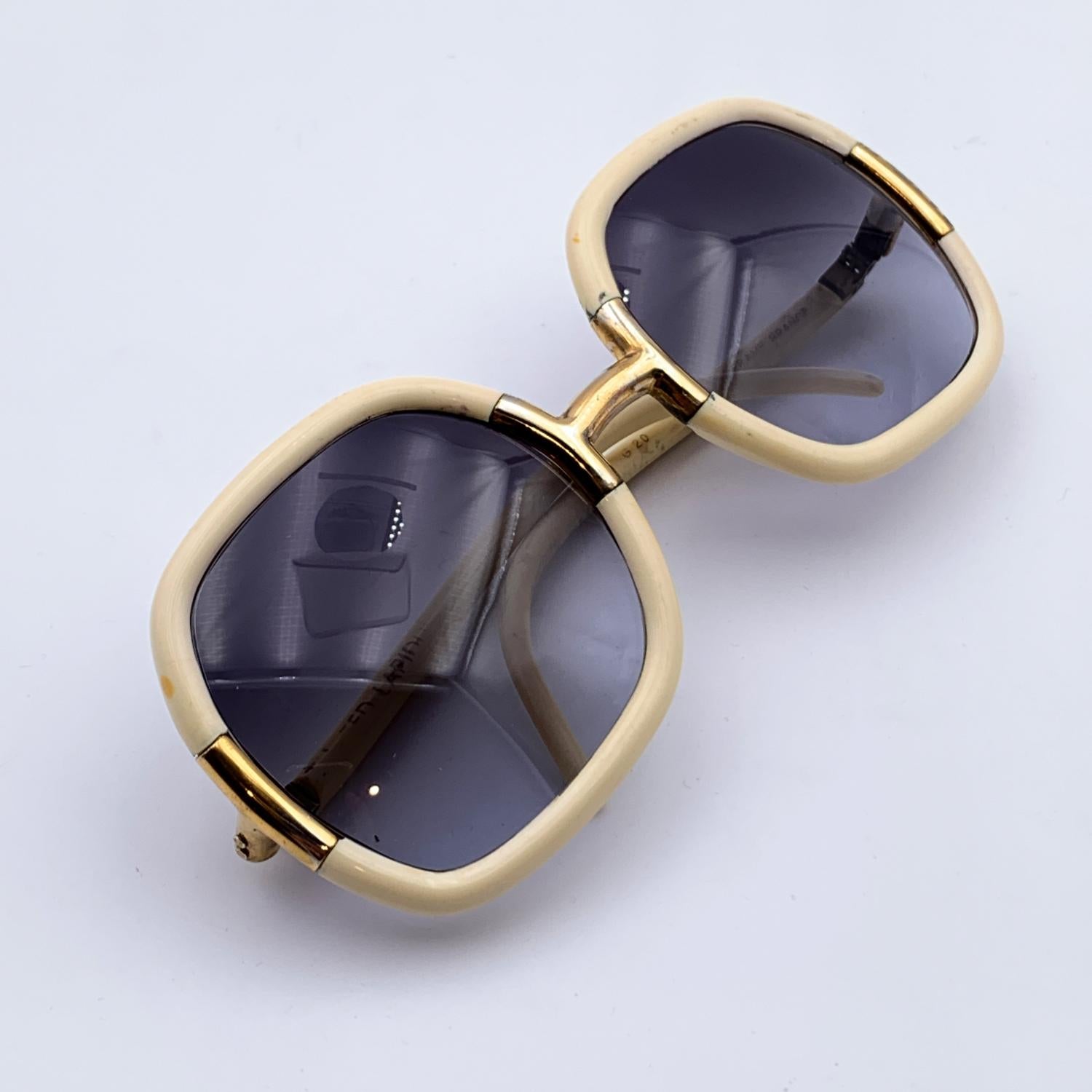 Ted Lapidus Vintage Beige Oversized G 20 Sonnenbrille 55/15 120mm in Übergröße im Angebot 1