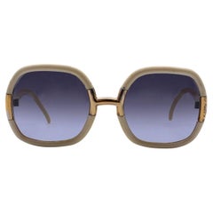Ted Lapidus Vintage Beige Oversized G 20 Sunglasses 55/15 120mm