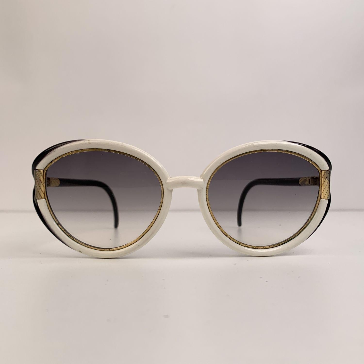 Ted Lapidus Vintage Black and White Sunglasses 55-16 130mm In Excellent Condition In Rome, Rome