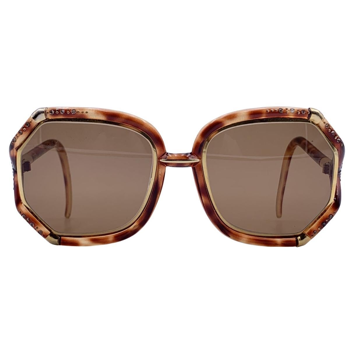 LOUIS VUITTON Gold Tone Wood Grain Metal Sunglasses at 1stDibs