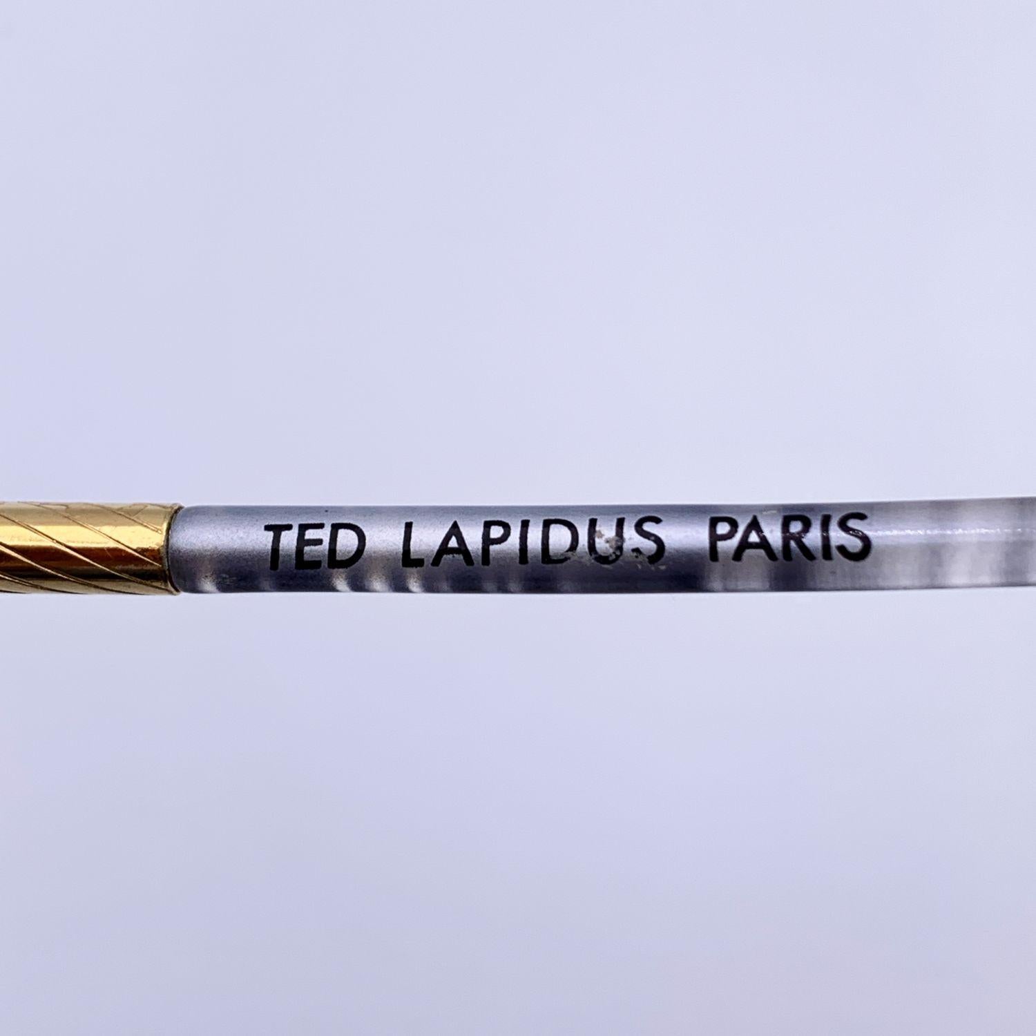 Ted Lapidus Lunettes de soleil ovales gris dégradé vintage B10 Crystals 140 mm Pour femmes en vente