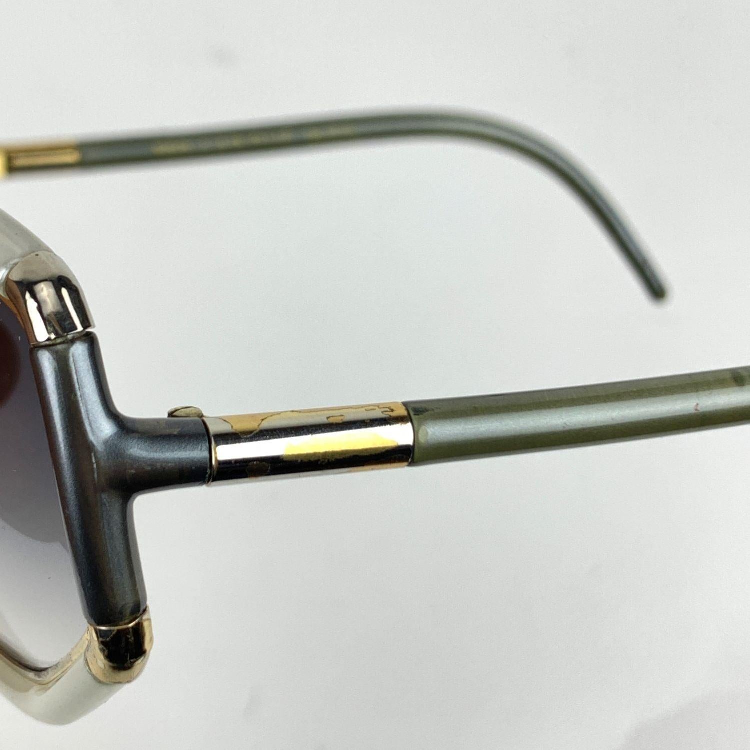 Ted Lapidus Vintage Graue übergroße seltene Sonnenbrille in Übergröße 61/18 140mm im Angebot 2