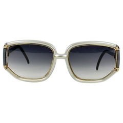 Gafas de sol raras Ted Lapidus Vintage Grey Oversized 61/18 140mm