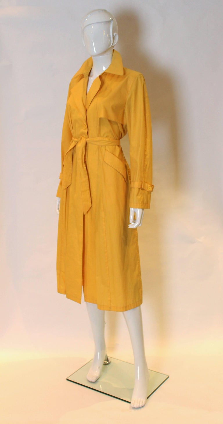 Ted Lapidus Yellow Trench Coat at 1stDibs