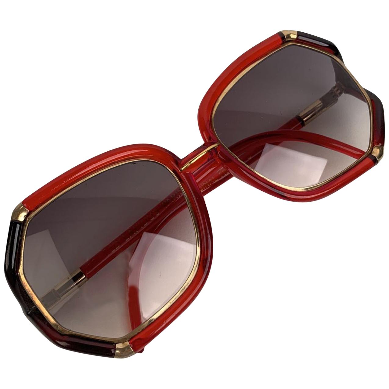 Ted Lapiudus Vintage Red Black Sunglasses TL10 56-16 135mm