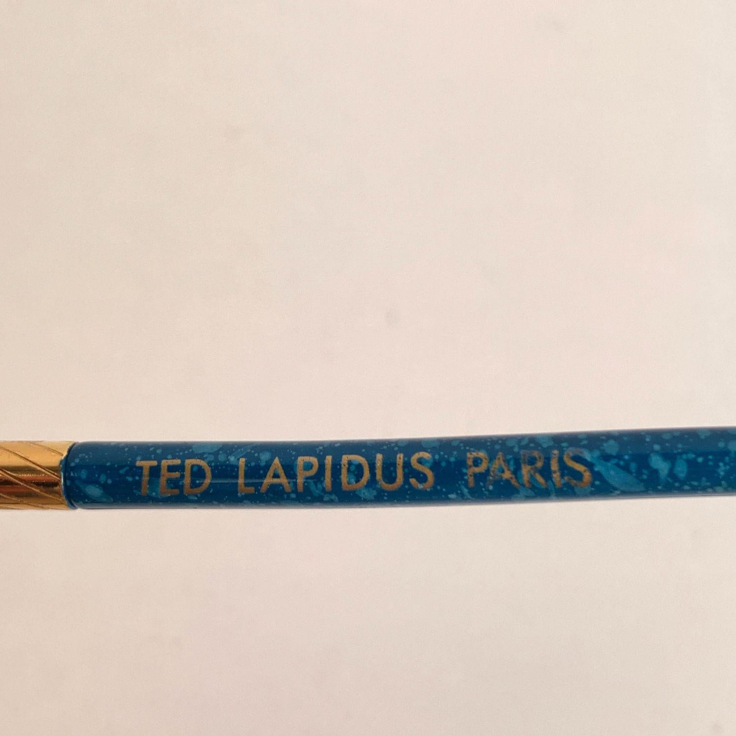 Ted Lapiudus Vintage Turquoise Sunglasses TL1206 54-12 130mm In Excellent Condition In Rome, Rome