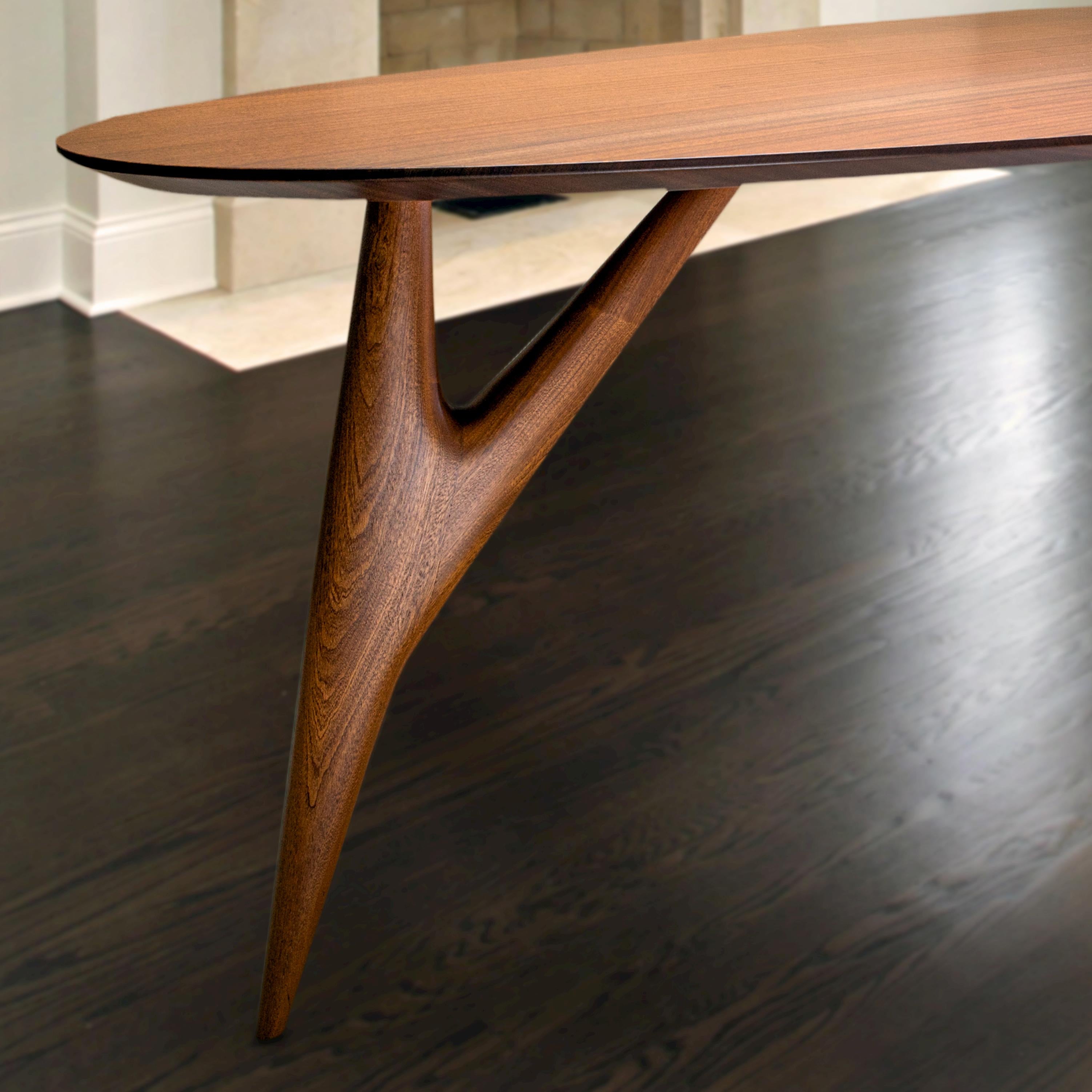 TED Masterpiece Mesa de comedor de caoba maciza - Hecho a mano en Italia en venta 2