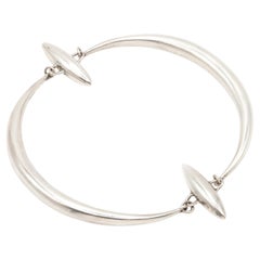 Ted Muehling Sterling Silver Sculptural Bangle Bracelet