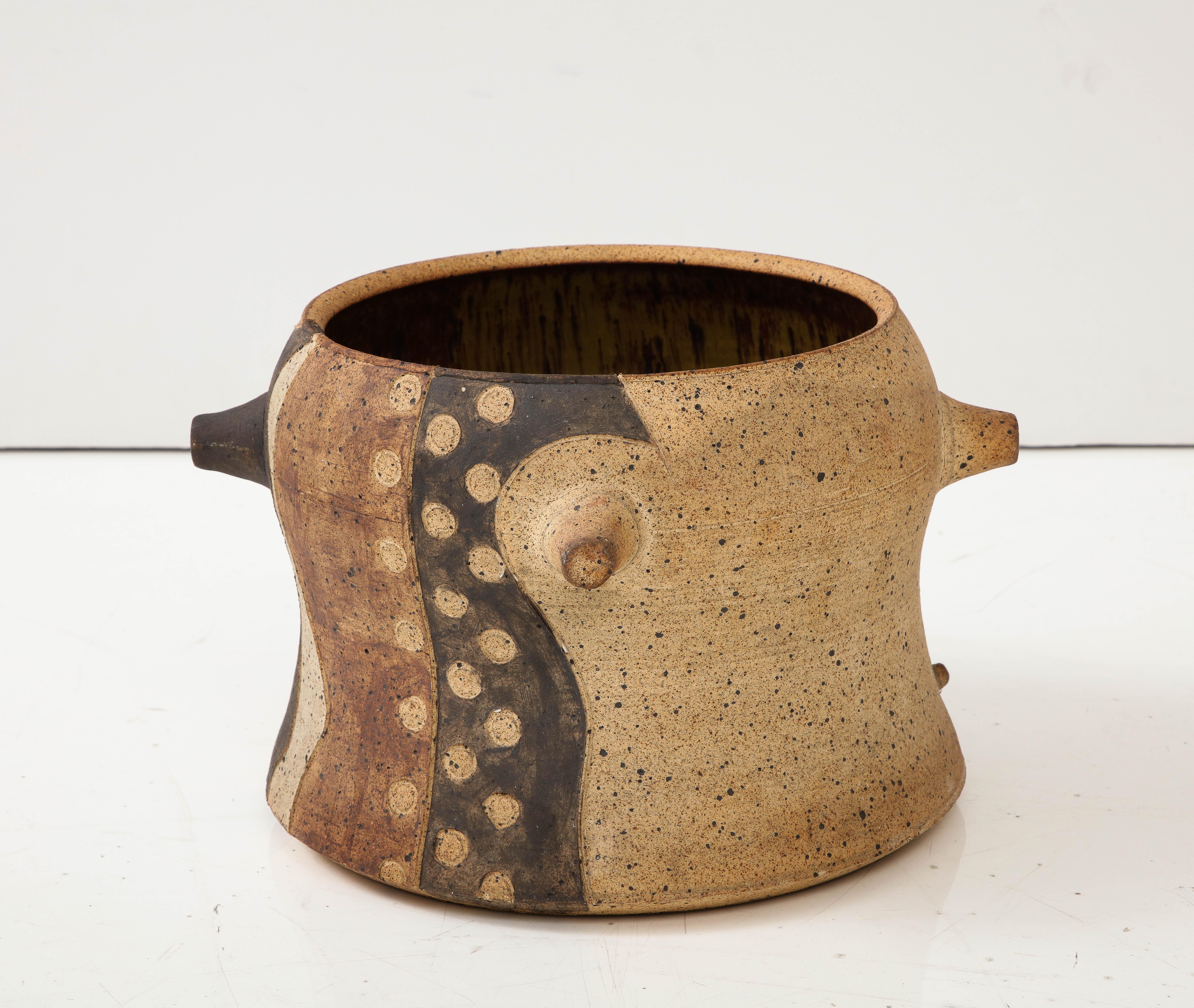 Mid-Century Modern Ted Randall - Vase en poterie décorative moderniste