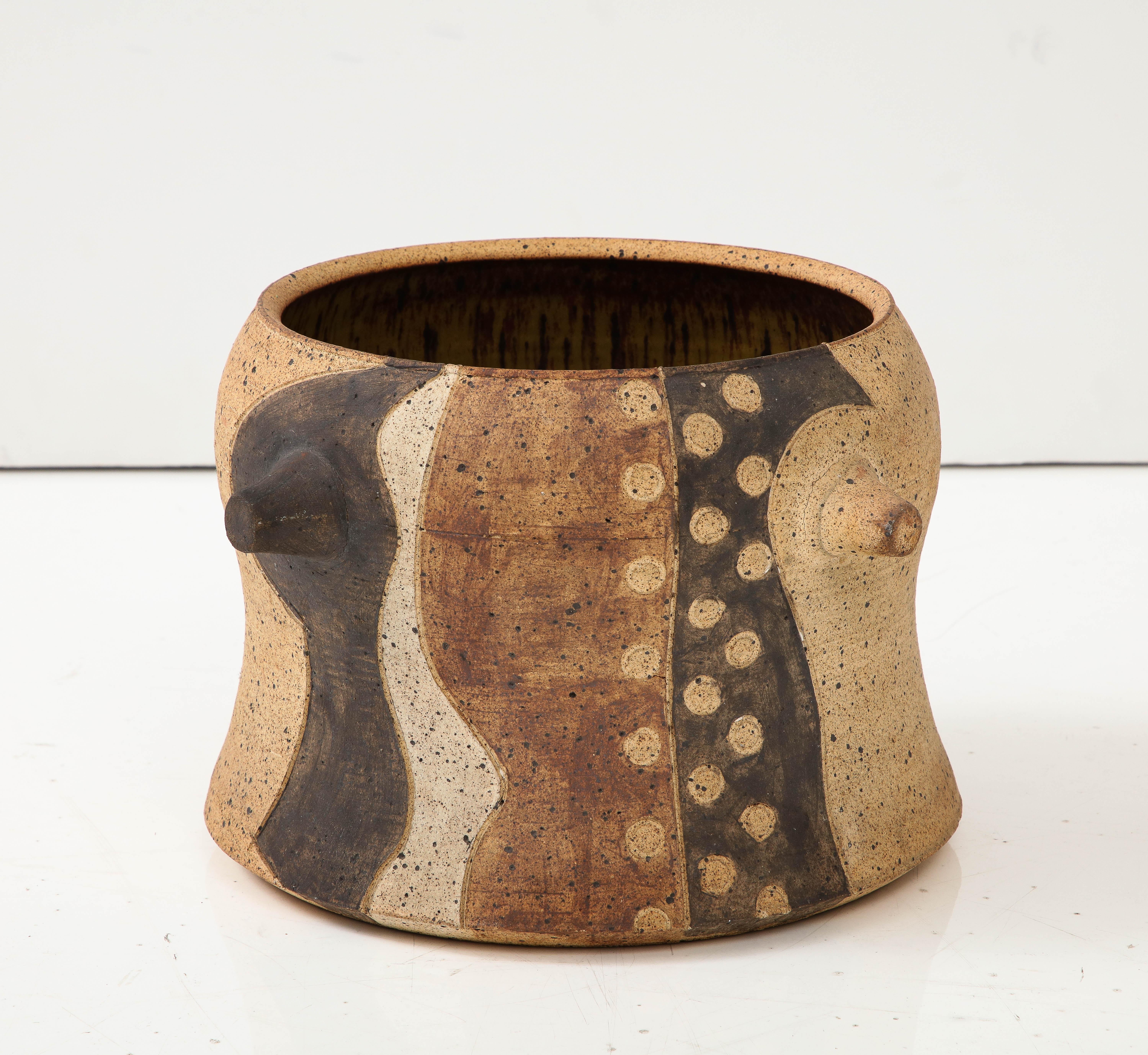 Américain Ted Randall - Vase en poterie décorative moderniste