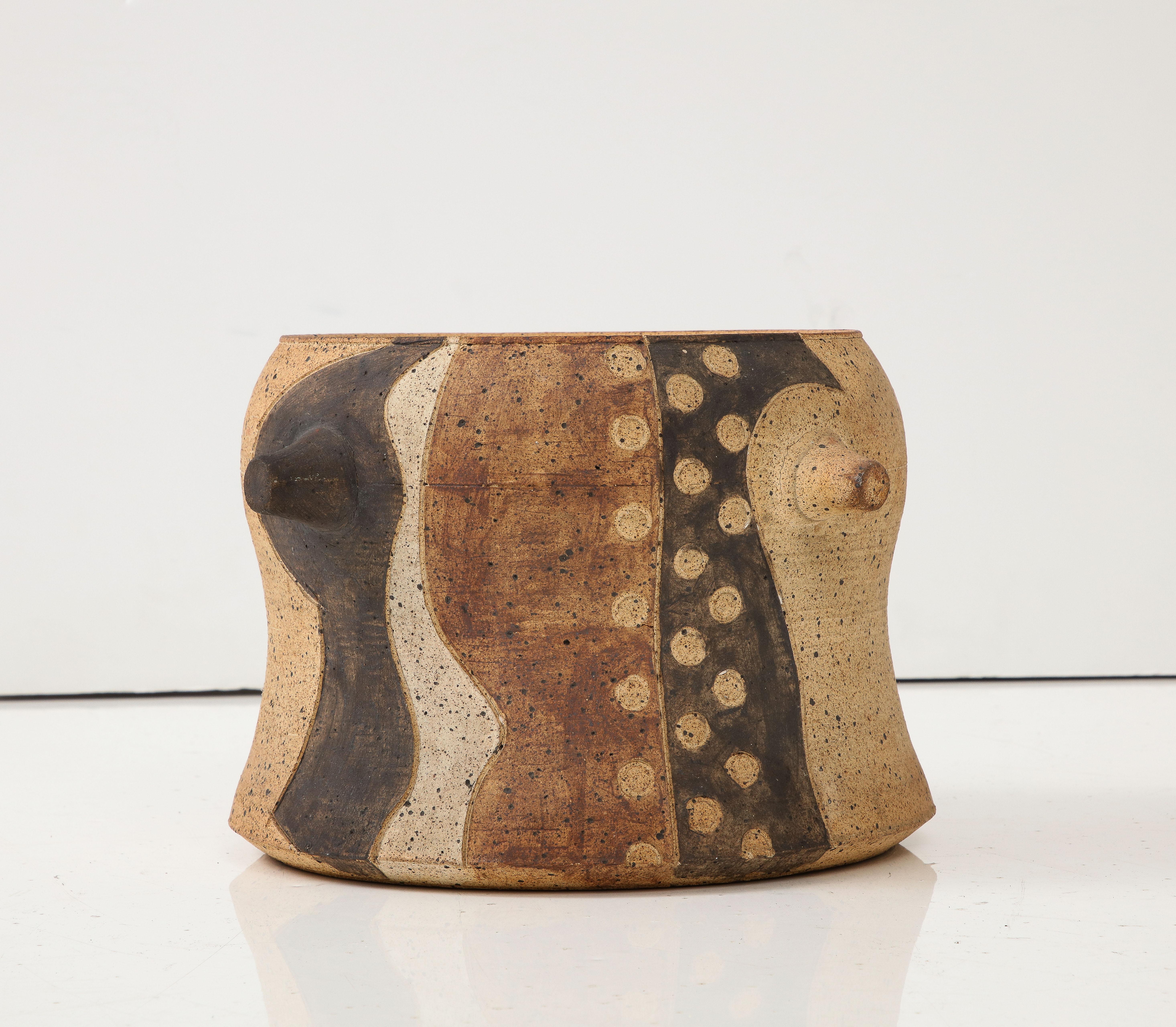 Ted Randall - Vase en poterie décorative moderniste Bon état à New York, NY