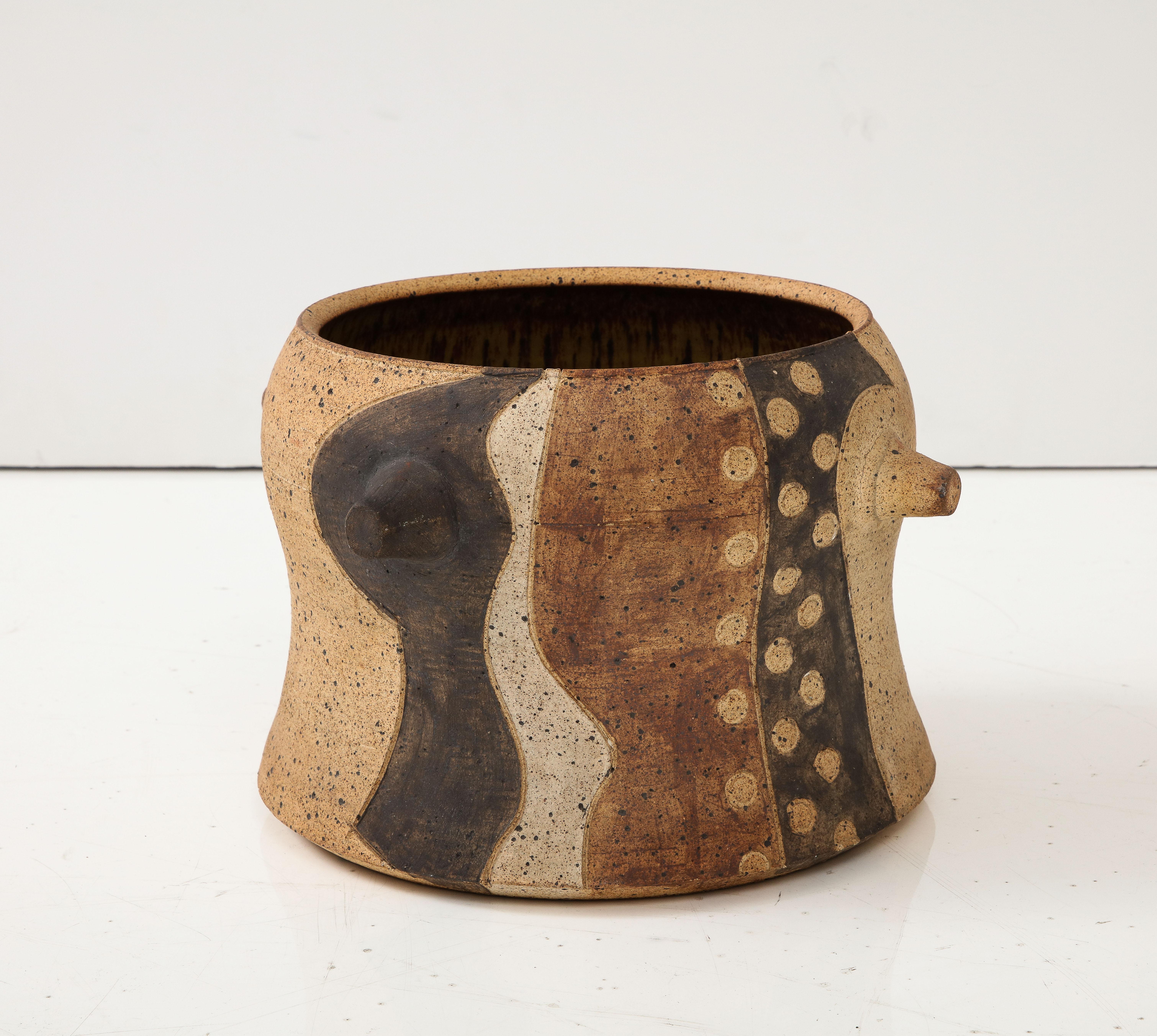 Ted Randall - Vase en poterie décorative moderniste 1