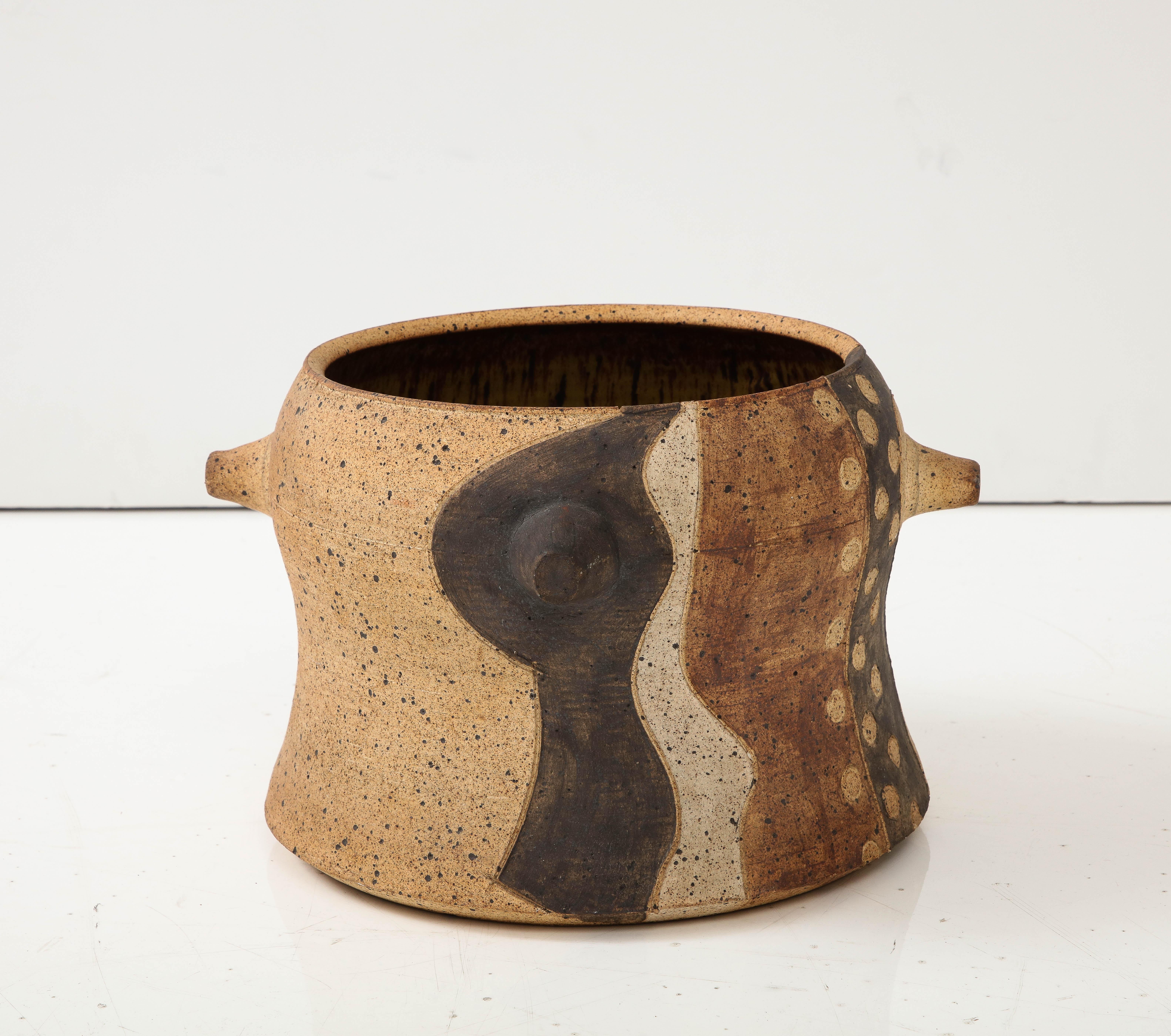 Ted Randall - Vase en poterie décorative moderniste 2
