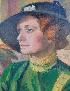 Ted Schuyler 40's Female Figure Oil Painting