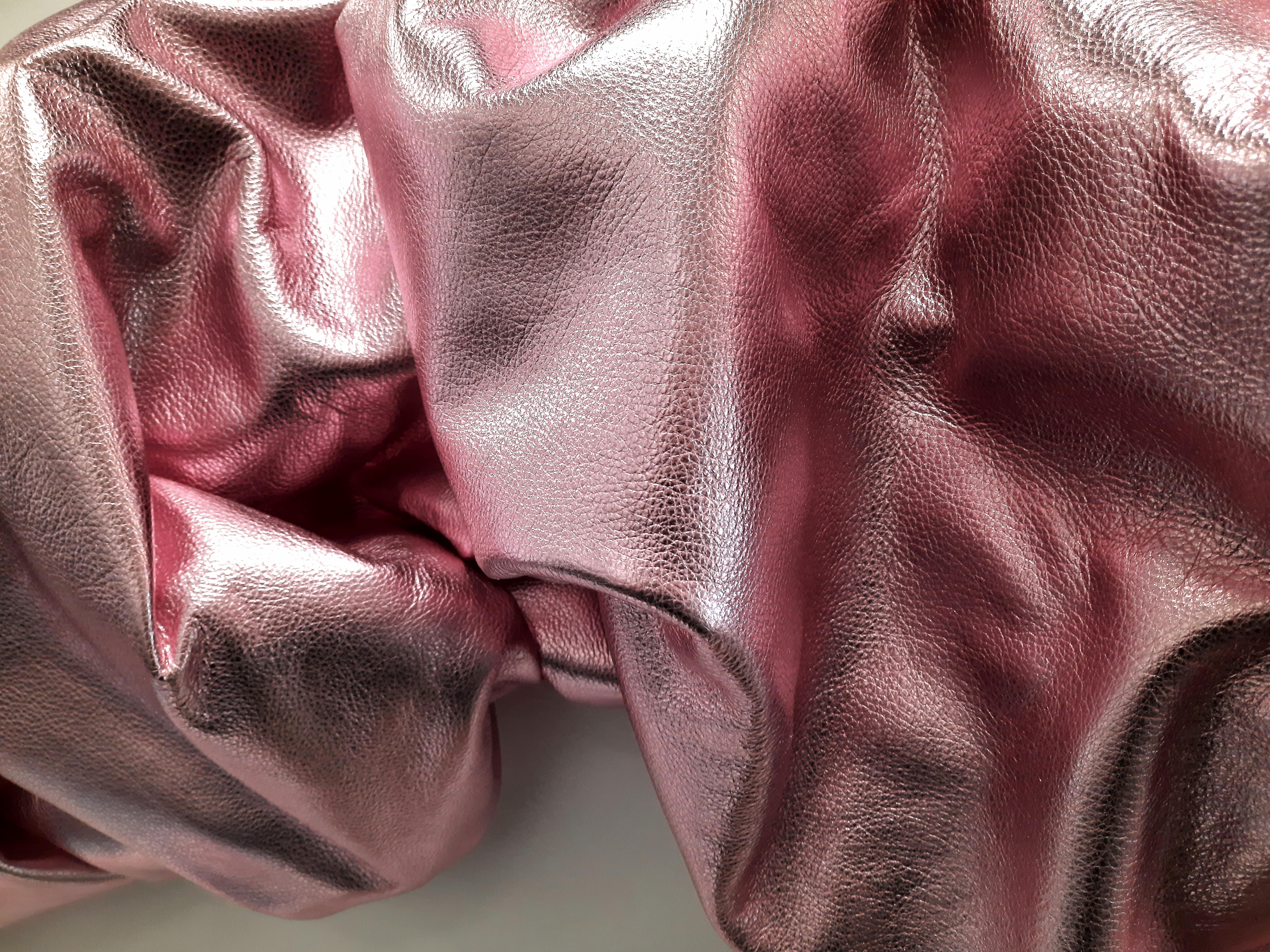 Drape 113 (light pink  folds rose pop slick metallic smooth wall sculpture art) - Pop Art Sculpture by Ted VanCleave